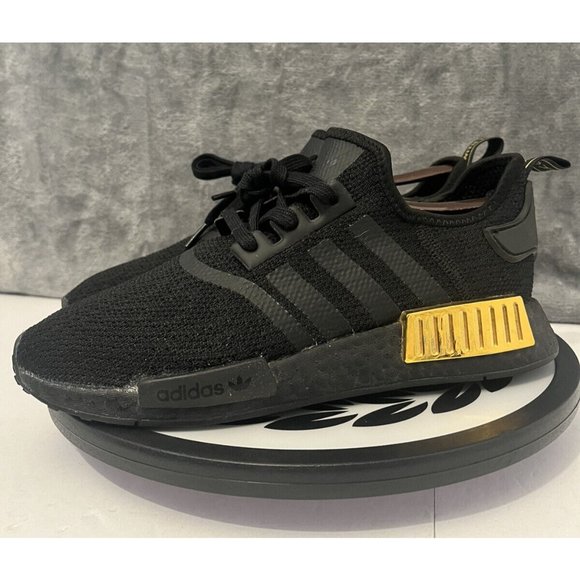 Size 8.5 - Adidas NMD R1 Black Gold Metallic 2020 - Picture 2 of 6